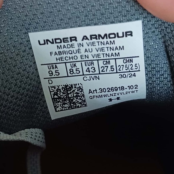 Under Armour HOVR Drive Golf Shoes Sneakers 3026918-102 Spiked Gray Men Size 9.5 - Picture 9 of 10